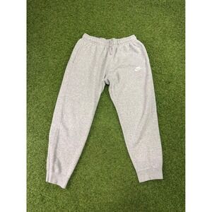 Nike Mens Fleece Joggers Grey Sweatpants Medium Embroidered Logo BV2671-063‎